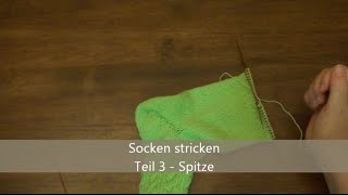 Socken stricken  Teil 3 Bandspitze [upl. by Phedra]