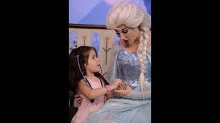 Disney World Meeting Queen Elsa Meet amp Greet Epcot Frozen Norway Pavillion [upl. by Einamrej]