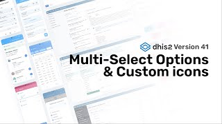 Multiselect Options amp Custom icons  dhis2 version41 [upl. by Attevroc]