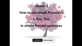 Learn Pakistani Punjabi Shahmukhi Lesson 1 [upl. by Bianca580]