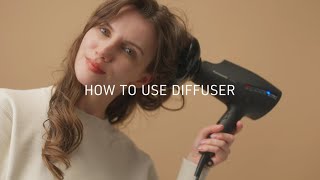 Panasonic nanoe™ Hair Dryer EHNA9J for Europe  How to use diffuser [upl. by Evol]