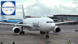 AIR TRANSAT AIRBUS A330200 AIRCRAFT VISIT [upl. by Winfred]