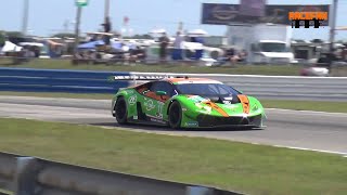 Lamborghini Hurracan GT3 pure Sound 12h Sebring International Raceway [upl. by Nwahsiek]