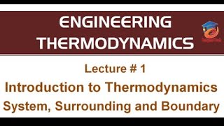 L1 Introduction to Thermodynamics System Surrounding and Boundary [upl. by Alaik474]