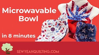 How to Make A Microwaveable Bowl Cozy  8 Minute Tutorial [upl. by Laurinda150]