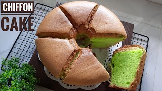 CHIFFON CAKE PANDAN SUPER LEMBUT DAN ENAK BANGET [upl. by Alaunnoif]