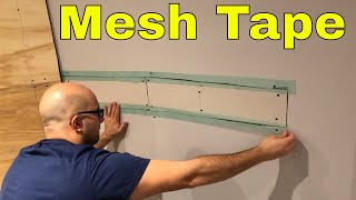 Using Mesh Tape For Drywall RepairDIY [upl. by Artenra]