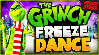 The Grinch Freeze Dance Yoga  Christmas Brain Break  Winter Just Dance  GoNoodle Inspired [upl. by Naesad]