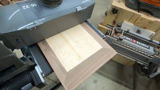 supermax 1632 drum sander trial run [upl. by Eelarual]