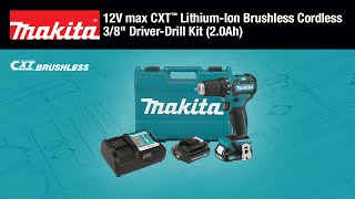 MAKITA 12V max CXT™ 38quot Brushless DriverDrill Kit FD07R1 [upl. by Aurie]