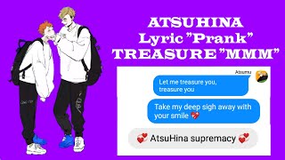 AtsuHina  Lyric quotPrankquot TREASURE  MMM  Haikyuu [upl. by Otila]