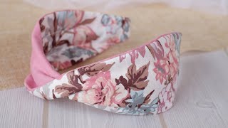 How to Make a Twisted Stylish Headband  Fabric Covered Headband Pattern [upl. by Regdirb286]