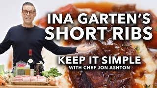 Ina Gartens Red WineBraised Short Ribs  Keep It Simple [upl. by Dadirac]