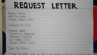 How To Write A Request Letter Step by Step Guide  Writing Practices [upl. by Coraline]