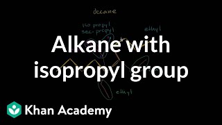 Alkane with isopropyl group  Organic chemistry  Khan Academy [upl. by Kylynn]