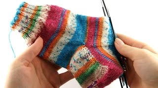 How to Knit Socks 5 Gusset [upl. by Ayikat]