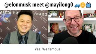 Elon Musk meet Yilong Ma [upl. by Ruder]