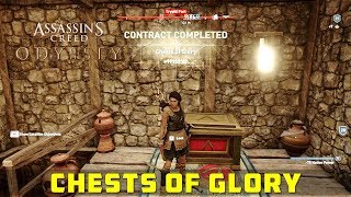 Chests of Glory Loot Spartan National Treasures  Contract  Megaris  AC ODYSSEY [upl. by Ojaras283]