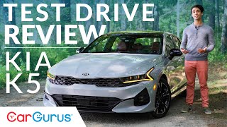 2021 Kia K5 Review  Sharp styling and a new name [upl. by Llerdnad]