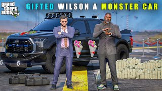 GTA 5  MICHAEL GIFTED POWERFUL MONSTER CAR TO WILSON  BB GAMING [upl. by Tollman]