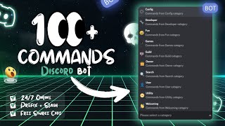 🔥 How To Make Discord Bot  100 Commands  No Coding Required 🥵 [upl. by Galitea]