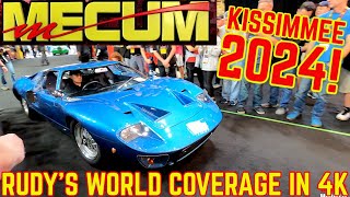 MECUM KISSIMMEE 2024 Rudys World Coverage In 4k Classic Muscle Cars Exotics amp More [upl. by Jaunita446]