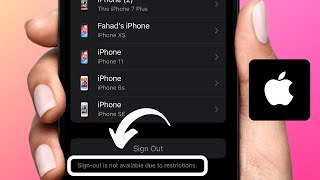 How to Fix Sign Out Is Not Available Due To Restrictions On iPhone [upl. by Lenrow]