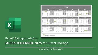 Kostenlose ExcelVorlage Jahreskalender 2025 mit Feiertagen amp Ferien – Inklusive PDF 📅 [upl. by Adnylam]