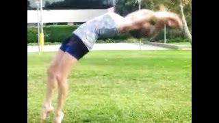 Back Walkover Back Handspring Beam Preparation With Coach Meggin [upl. by Rendrag]