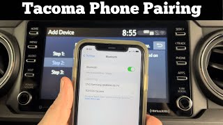 How To Pair Phone With 2016  2023 Toyota Tacoma Bluetooth  Sync iPhone Connect Samsung Pairing [upl. by Brigida]