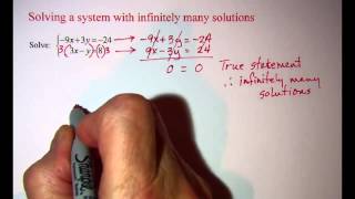 Solving a System with Infinitely many solutions [upl. by Amari]