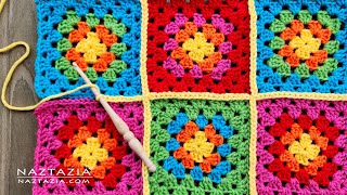 How to Join Granny Squares with an INVISIBLE Seam Mattress  Ladder Stitch Tutorial [upl. by Dominica]