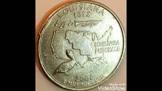 Super Error 2002 Quarter dollar Louisiana 1812Coin value and price rare [upl. by Ttergram418]