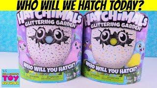 Hatchimals Glittering Garden Surprise Egg Plush Hatching Toy Review  PSToyReviews [upl. by Kipper]