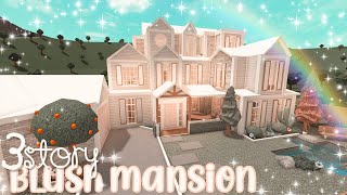 3 story blush mansion ❀  bloxburg speedbuild  luminto [upl. by Atinad]