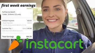 Making Money as an Instacart Shopper My First Week Earnings [upl. by Aicel761]