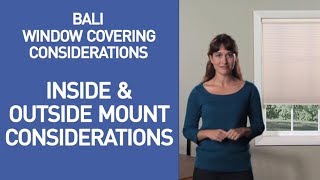 Bali Blinds and Shades  Inside and Outside Mount Considerations [upl. by Ginny469]