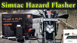 Simtac Hazard Flasher Installing on FZS V3  Unboxing and Review  Easy to Install  Plug amp Play [upl. by Hedda]