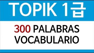 TOPIK 1급  300 PALABRAS VOCABULARIO en español [upl. by Bausch439]