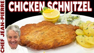 How To Make Chicken Schnitzel  Chef JeanPierre [upl. by Anbul]