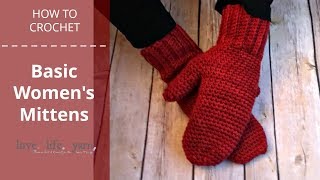 How to Crochet Basic Mittens [upl. by Ylatan]