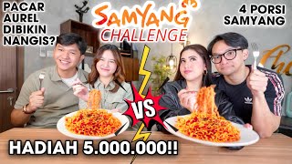 SAMYANG COUPLE CHALLENGE VS AUREL amp PACAR YANG KALAH TRANSFER 5 JUTA [upl. by Enohpesrep]