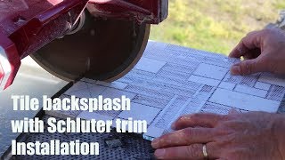 How To Install Tile Backsplash with Schluter Trim [upl. by Durkee]