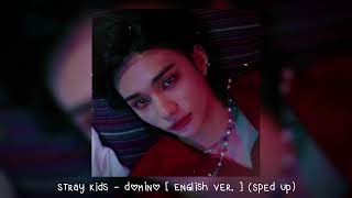 stray kids  domino  english ver  𝒔𝒑𝒆𝒅 𝒖𝒑 [upl. by Kidd]