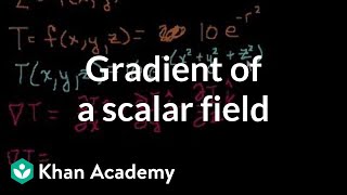 Gradient of a scalar field  Multivariable Calculus  Khan Academy [upl. by Veronike]