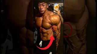 CHINESE VASCULARIZATION INSANE 🤯 ifbbprohanyang bodybuilder shorts [upl. by Kerman]