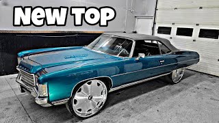 The 1971 Chevy Impala convertible gets a new canvas top [upl. by Ivel]