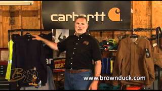 Carhartt Bib Overall Sizing and Flame Resistant Care from Brownduckcom [upl. by Rudman156]