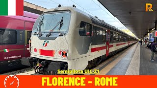 Cab Ride Florence  Rome Direttissima and Florence–Rome Railway Italy train drivers view in 4K [upl. by Ronel]