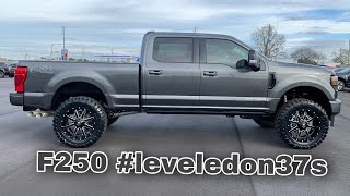 Ford F250 Lariat Sport Covert Edition Leveled on 37s 2020 Magnetic [upl. by Bernadine]